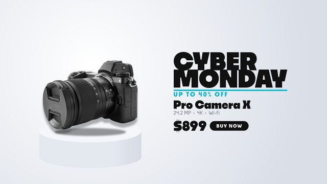Cyber Monday Clean Studio Podium Shopping Promo Premiere Pro Template