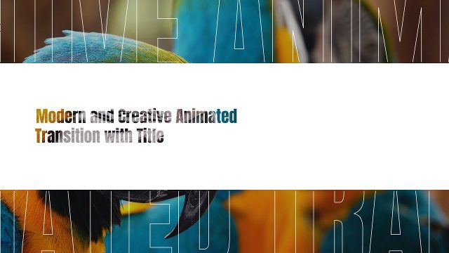 White Bars and Outline Letters Cutouts Text Transition with Two Line Title Project for After Effects