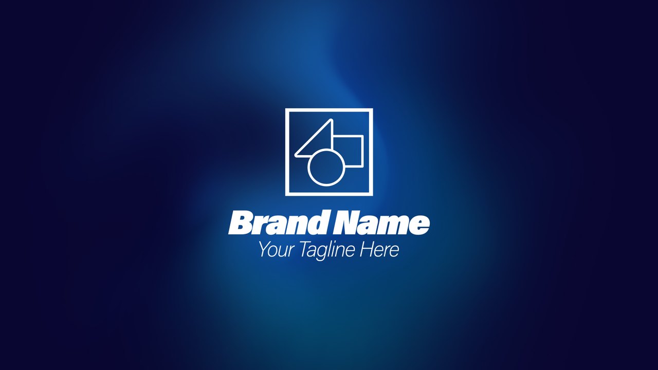 Blue Aurora Glow Italic Brand Name After Effects Template
