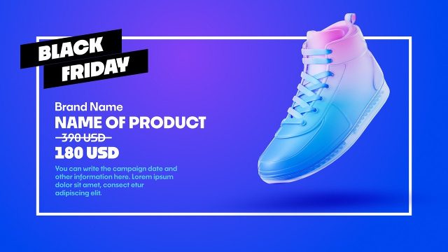 Price Drop Black Friday Product Sale Card After Effects Template