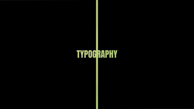 Line Split Cutout Typography Transitions on Black for After Effects