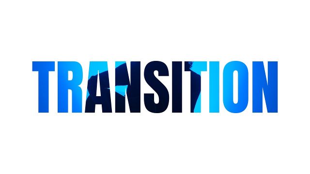 Blue Gradient Letters Musician Transition After Effects Template