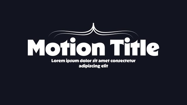 Animated Corporate Motion Titles with Ornamental Swirl Line After Effects Project