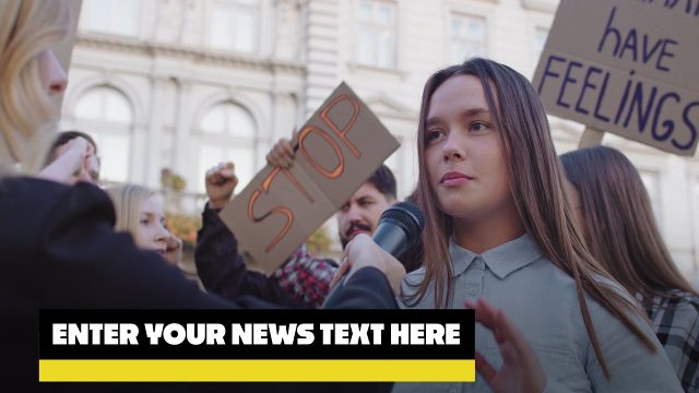 Top News Broadcast Text for After Effects