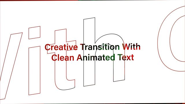 Animated Text Transition featuring Tilted White Card and Outline Letters Template for Adobe Premiere Pro