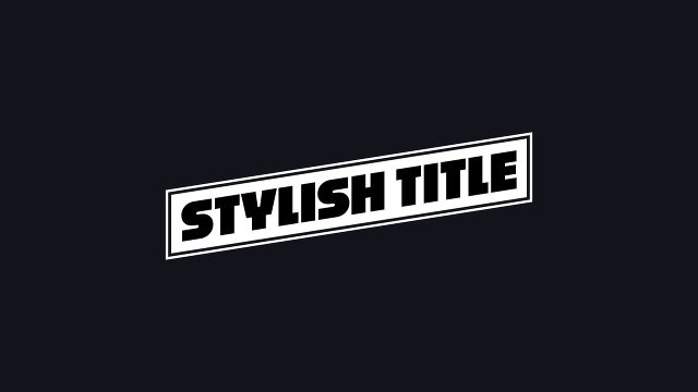 Stylish Slanted Border Titles with Bold Lettering After Effects Templates