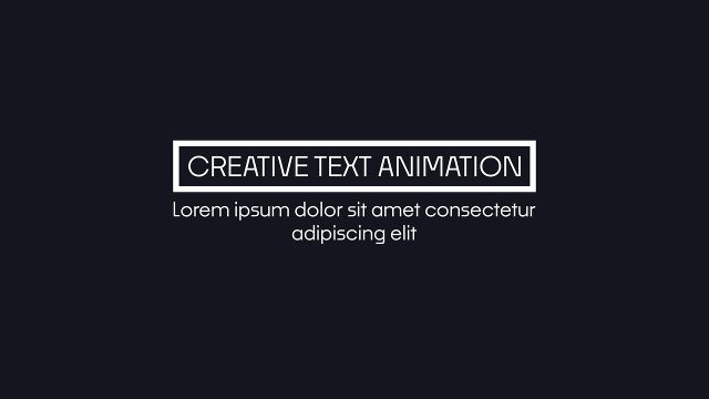 Hairline Border Headline over Paragraph Creative Titles After Effects Project