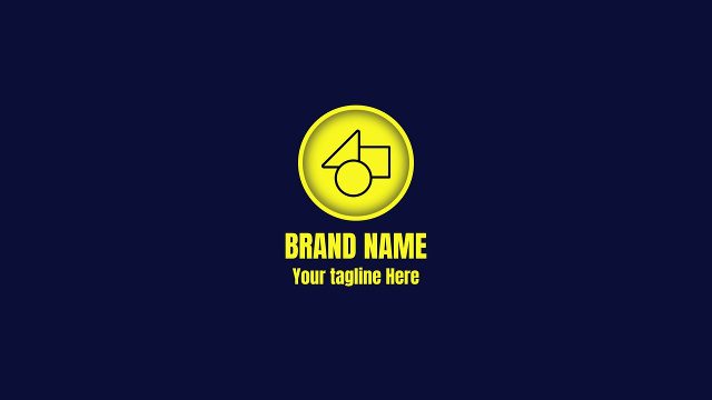 Animated Yellow Circle Badge Clean Logo Reveals After Effects Project