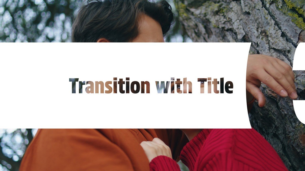 Letter Portal Title Transition with White Band Premiere Pro MOGRT