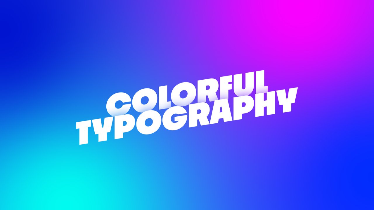 Colorful Gradient Typography Intro with Light Flash Opener After Effects Template