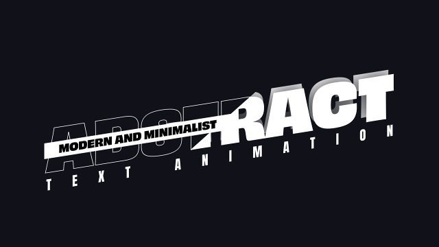 Abstract Half Hollow Slanted Word Corporate Typography After Effects Template
