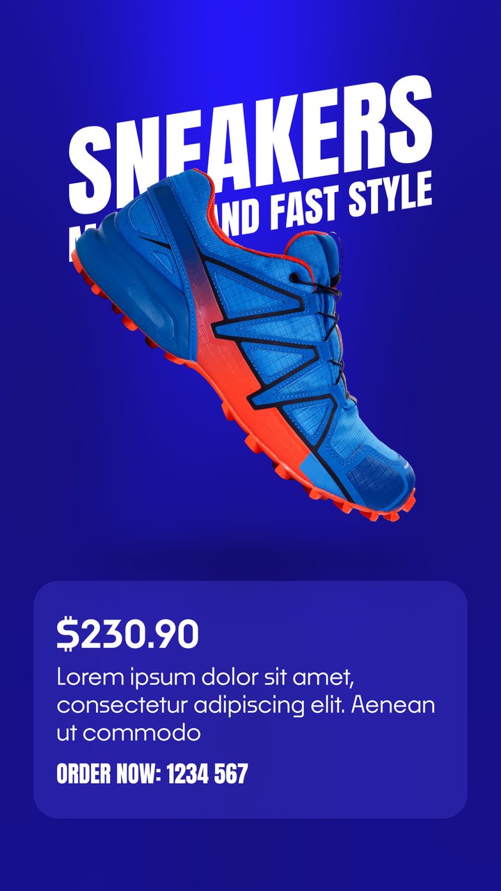 Black Friday Slanted Sneakers Headline Sport Shoe Ad After Effects Template