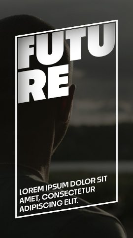 Vertical Social Media Text Animations on a Tilted Glass Pane After Effects Template