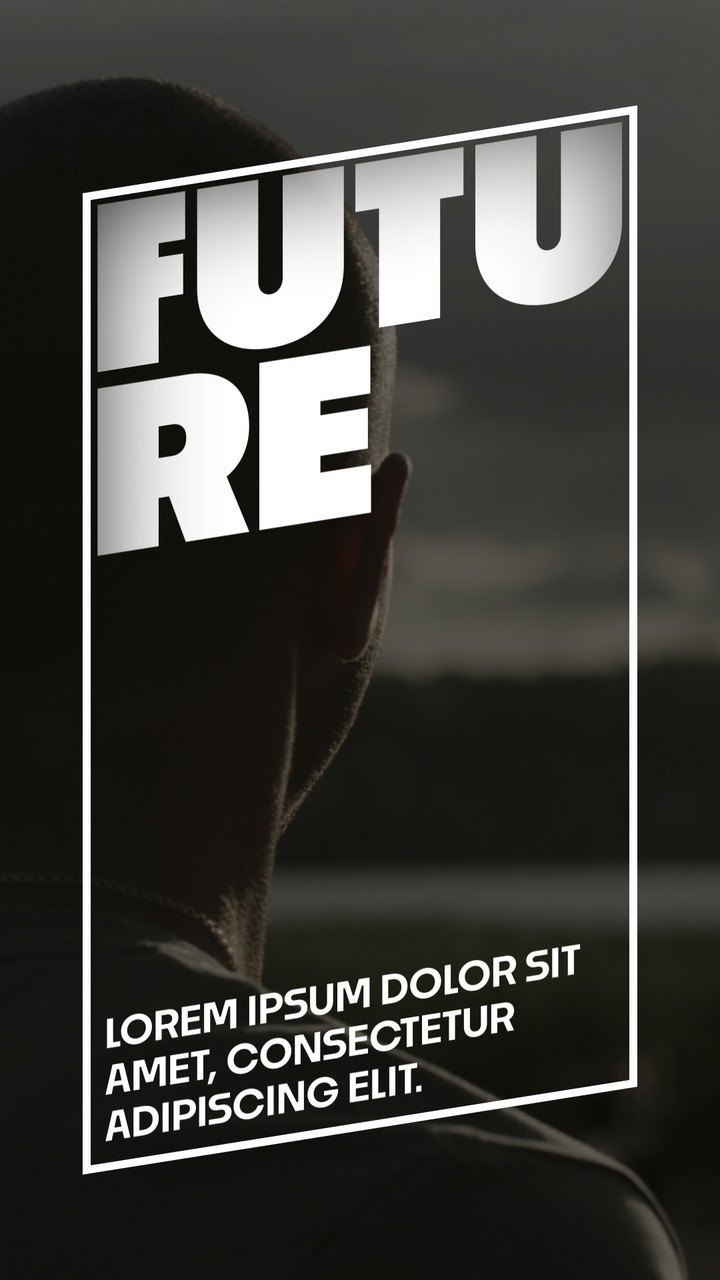 Vertical Social Media Text Animations on a Tilted Glass Pane After Effects Template