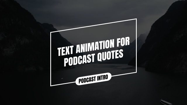 Podcast Quote Text Animation with Pill Tag and Leaning Frame Premiere Pro MOGRT