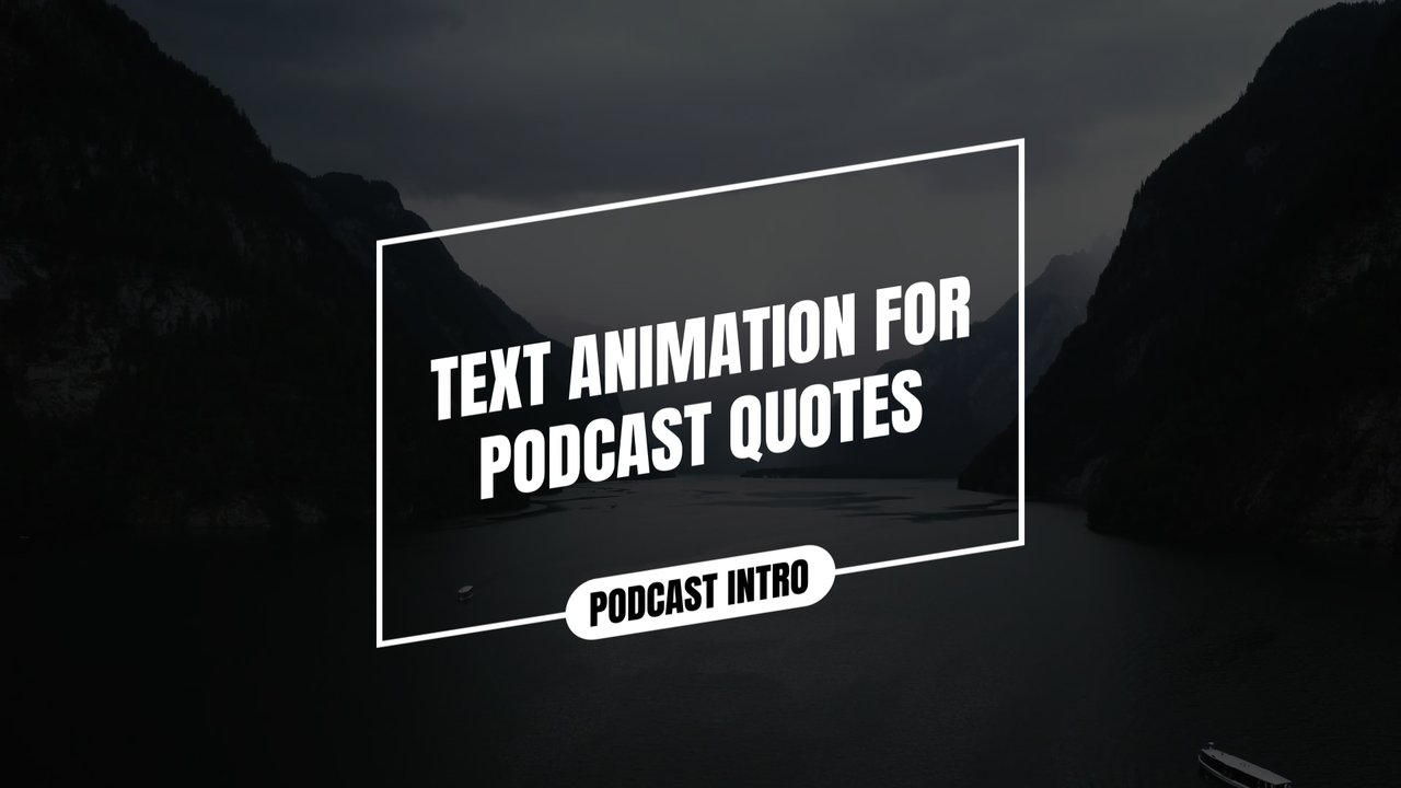 Podcast Quote Text Animation with Pill Tag and Leaning Frame Premiere Pro MOGRT
