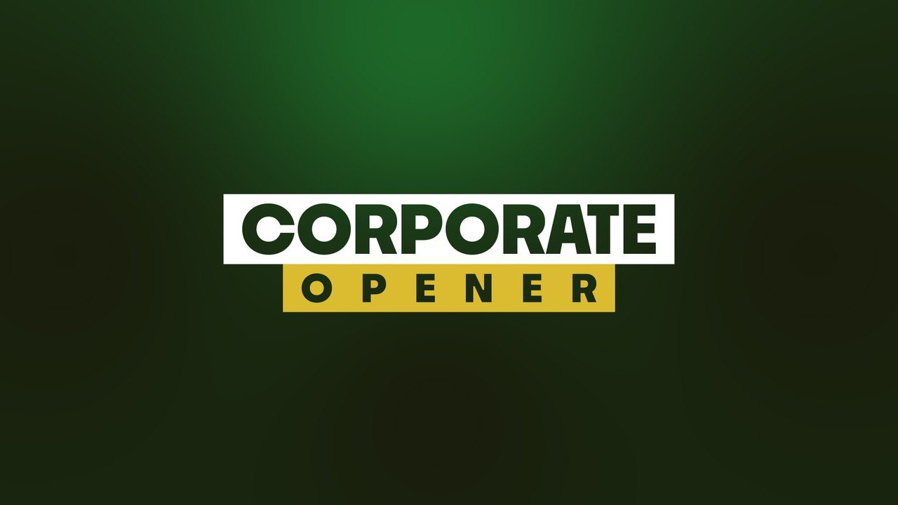 Corporate Opener Title featuring White and Mustard Plates After Effects Template