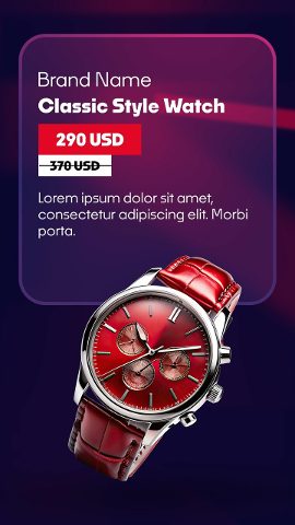 Black Friday Chronograph Timepiece Translucent Info Box Premiere Pro PRPROJ Template