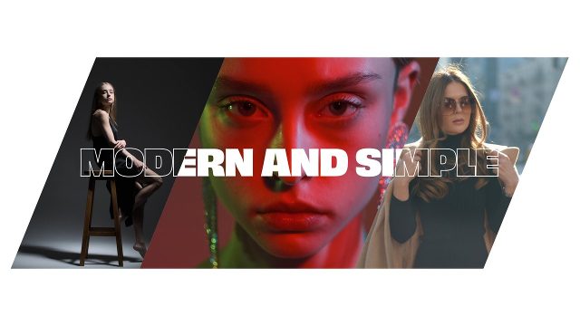 After Effects Stacked Photo Strips Stylish Slideshow Opener with Title Template
