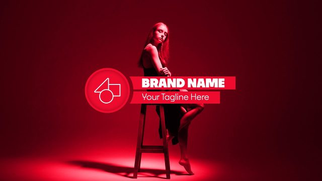 Animated Round Badge Logo Intros with Brand Banner Premiere Pro MOGRT Templates