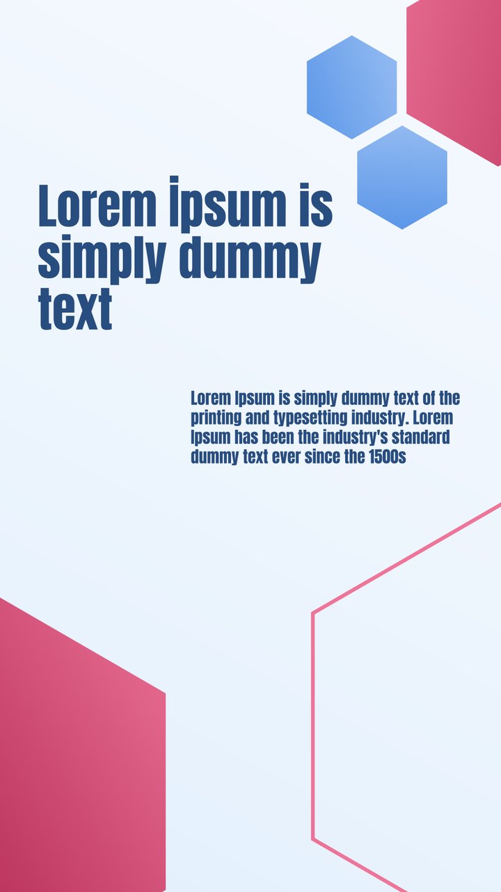 Vertical Hexagon Shapes Corporate Story Text After Effects Template