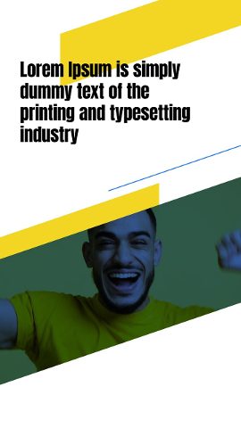 Vertical Corporate Yellow and Green Photo Band Slideshow Stories After Effects Template