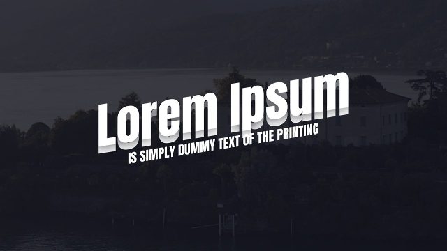 3D Depth Tilted Bold Title Case Corporate Text Animation After Effects Template