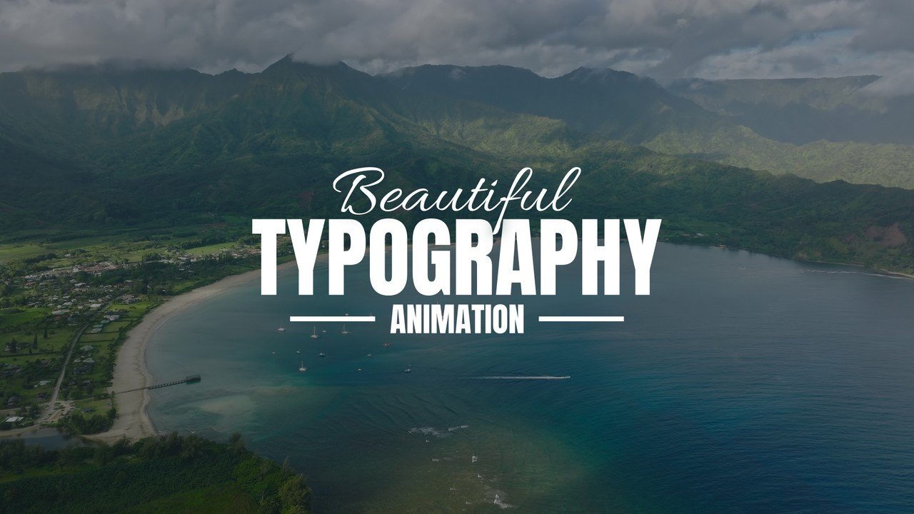 Tourism Title Animations with Script Accent and Lined Caption Premiere Pro MOGRT