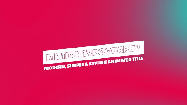 Fresh Motion Typography