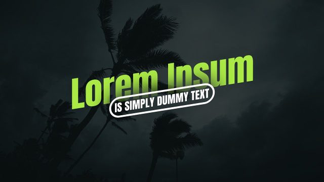 Lime Gradient Pill Caption Kinetic Title Template for After Effects