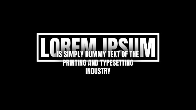Simple Thick Border Headline Box Typography featuring Small Paragraph for Adobe After Effects