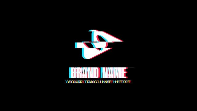 Bold Condensed Glitch Logo Opener featuring Sliced Icon After Effects Template