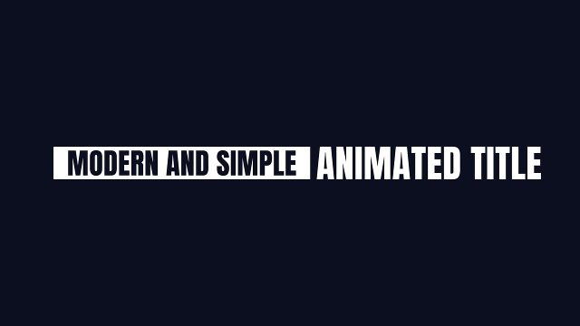 Modern Simple Animated Title featuring White Box Phrase for News Style Videos Premiere Pro Motion Graphics Template