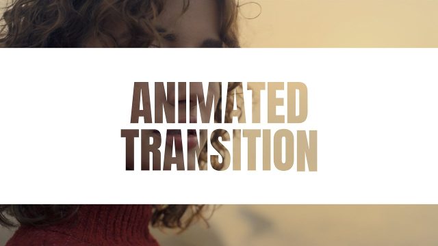 Animated Modern Title Transitions featuring Horizontal Bands and Video Filled Letters MOGRT Template