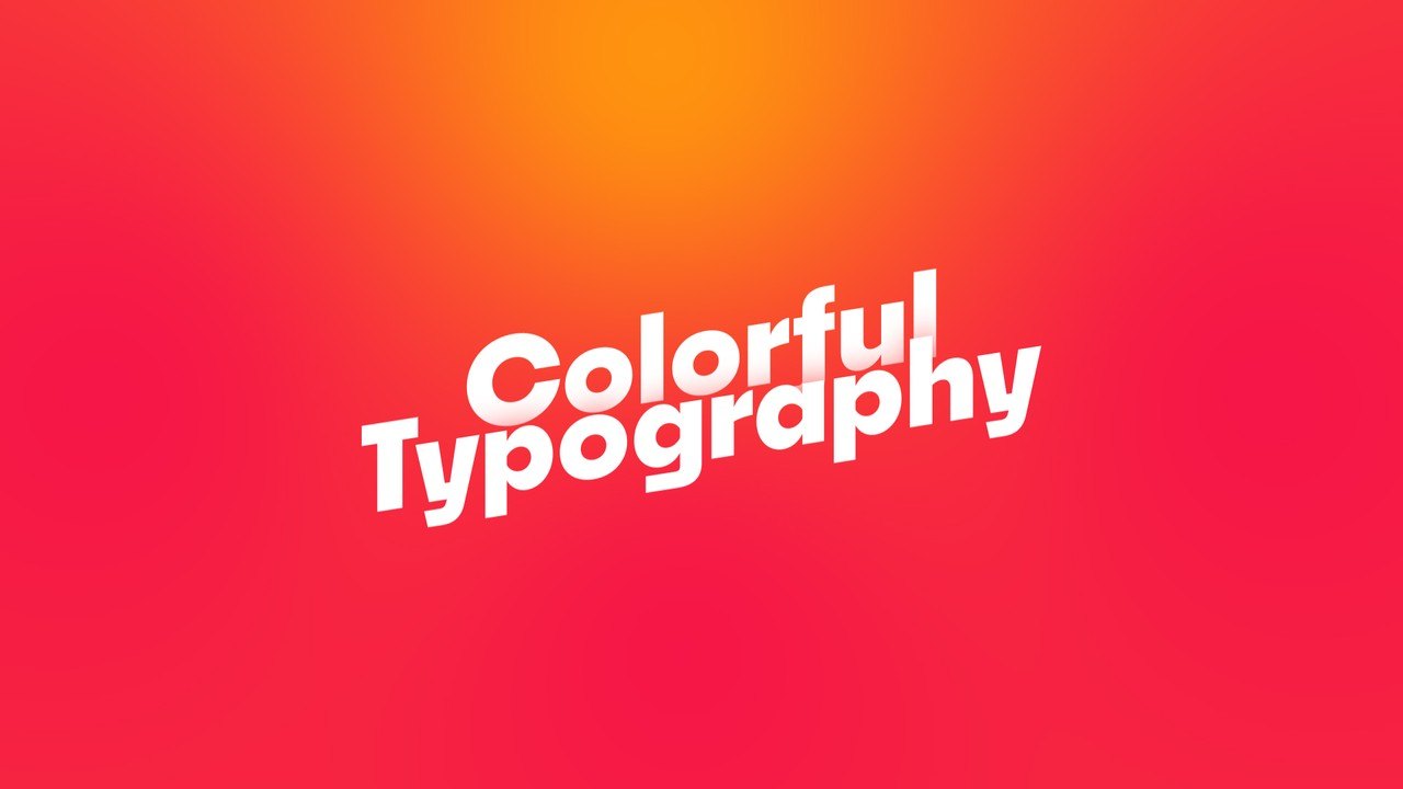 Colorful Title Animation with Tilted Bold Duo Words After Effects Template