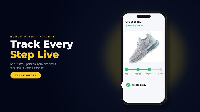 Delivery Tracker App Black Friday Deals Animation Premiere Pro MOGRT