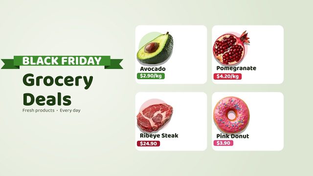 Four Card Grid Black Friday Big Sale Promo in After Effects