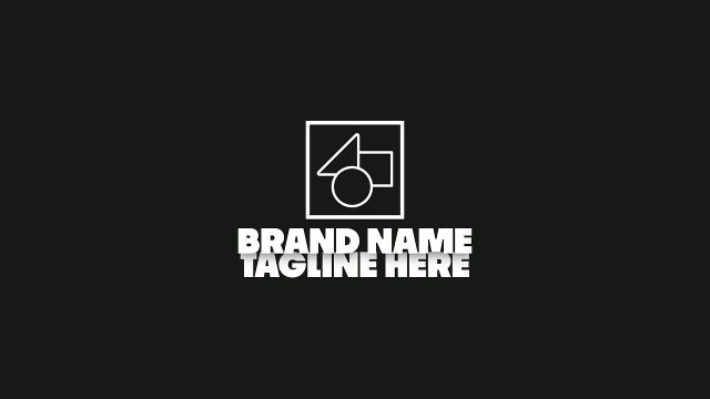 Bold Duo Tone Logo Intro Animations with Tagline Premiere Pro MOGRT