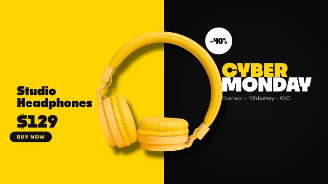 Cyber Monday Two Tone Split Price Drop Advert Premiere Pro Template
