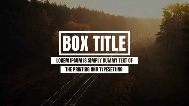 Thick Outline Box Corporate Title with Subtitle Bars for Clean Intros After Effects Template