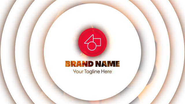 Ripple Rings Logo Animation with Red Badge Template for Adobe Premiere Pro