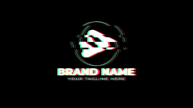 Circle Ring Glitch Logo Opener with Tagline After Effects Template