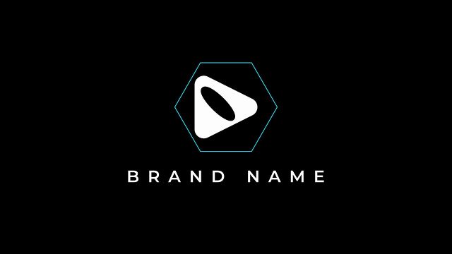 Six Sided Badge Logo Animation featuring Glitch Sound Effects Premiere Pro MOGRT