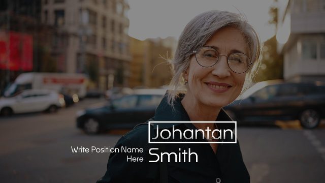 Position Text and Outline Name Lower Third Template for Adobe Premiere Pro