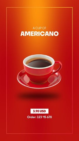 Vertical Product Promo featuring Thin Golden Frame Order Number After Effects Template
