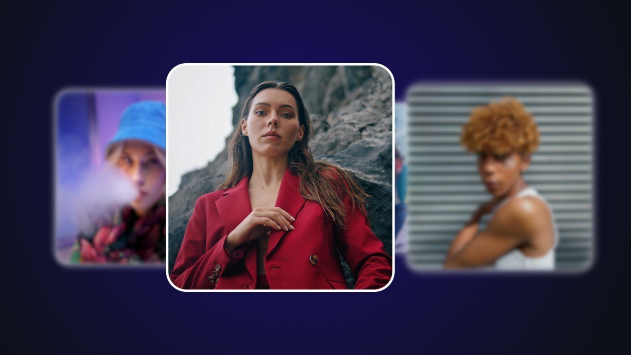 Picture Carousel Slideshow with Revolving Cards Premiere Pro MOGRT