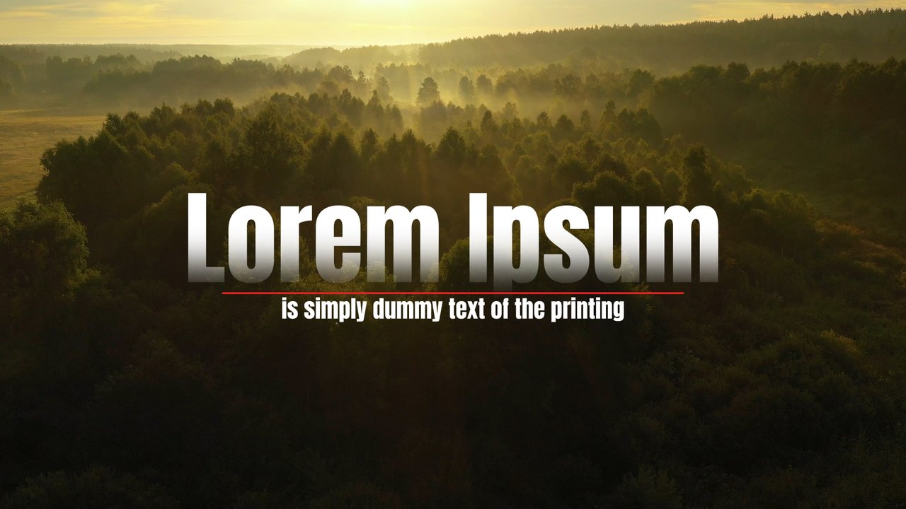 Gradient Big Word Corporate Title Animation with Scarlet Underline Subtitle After Effects Template