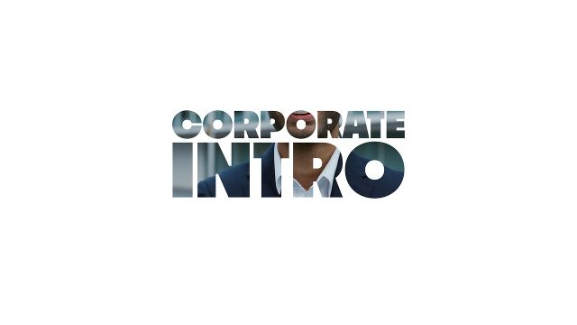 Corporate Intro Titles with Footage Inside Heavy Letters Template for After Effects