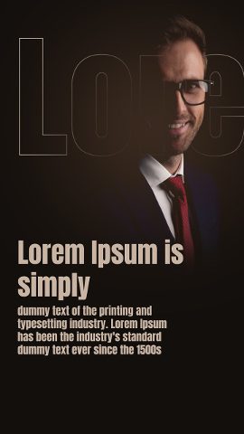 Vertical Editorial Story Text featuring Giant Hollow Letters After Effects Template