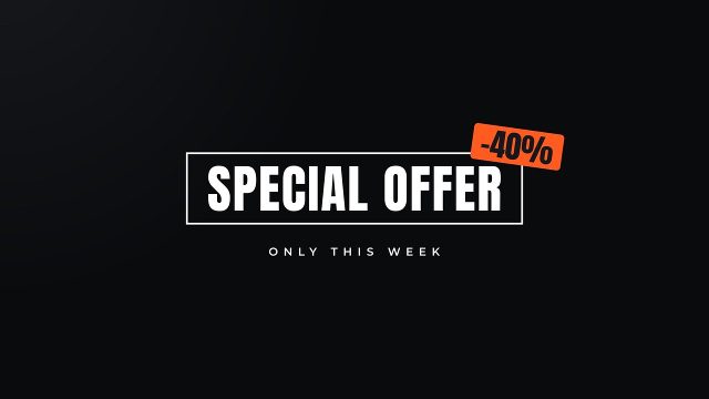 Special Offer Outline Box Title with Corner Sticker for Black Friday After Effects Project